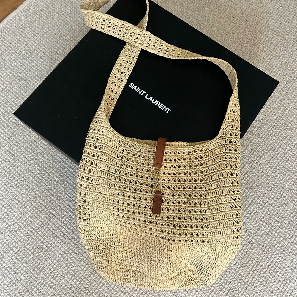 YSL Raffia cross body handbag